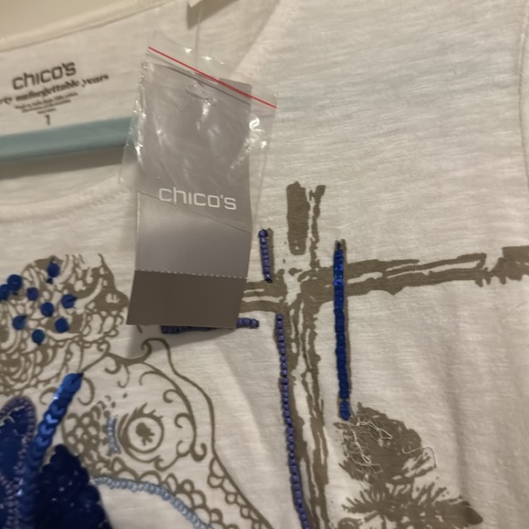 Chico’s 3/4 sleeve t-shirt. NWT. - Picture 3 of 4